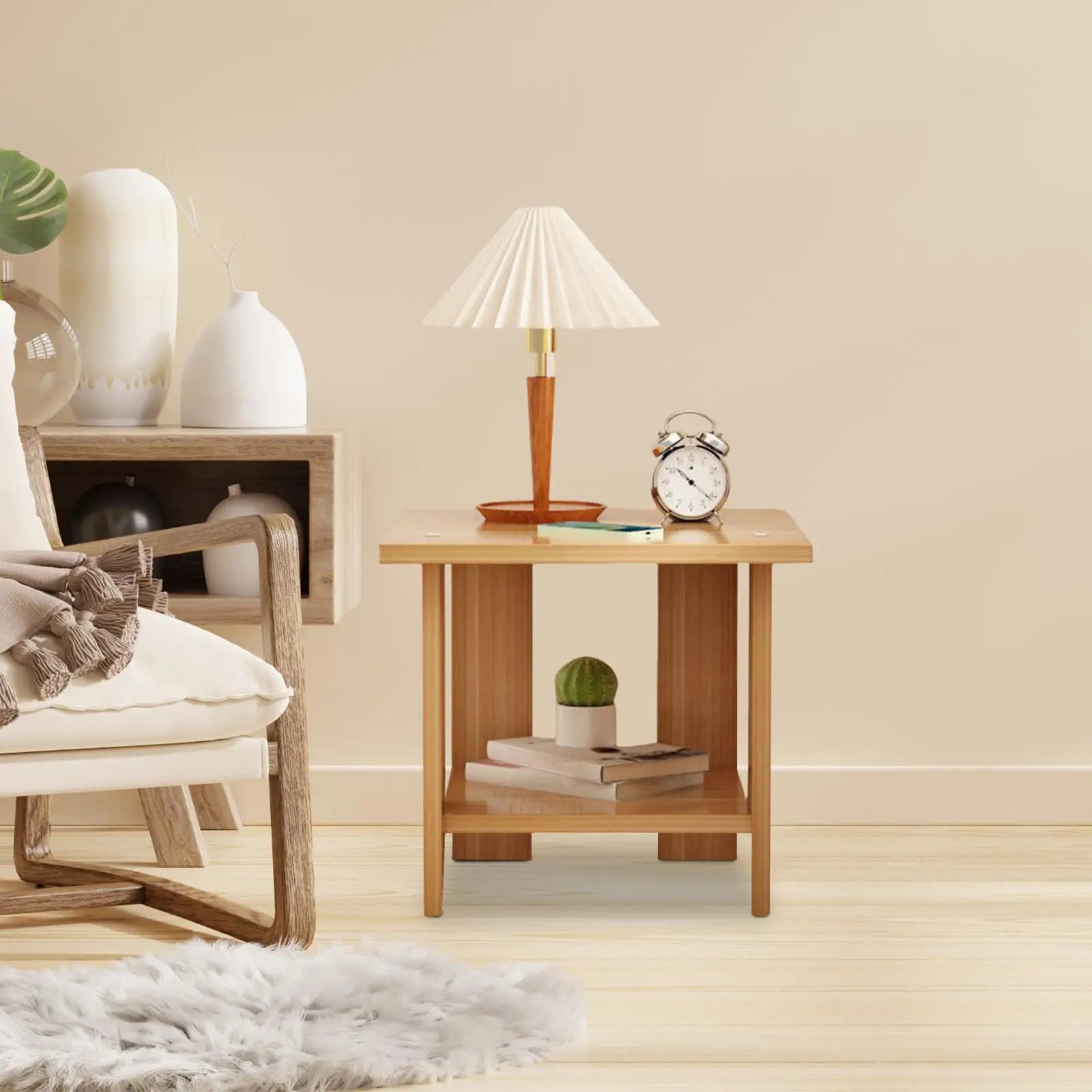Casssa™ Wooden Double Layer Side Table
