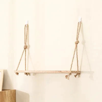 Casssa Wooden Floating Rope Shelves