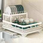 Casssa Adjustable Dish Drying Rack & Drainboard Organizer