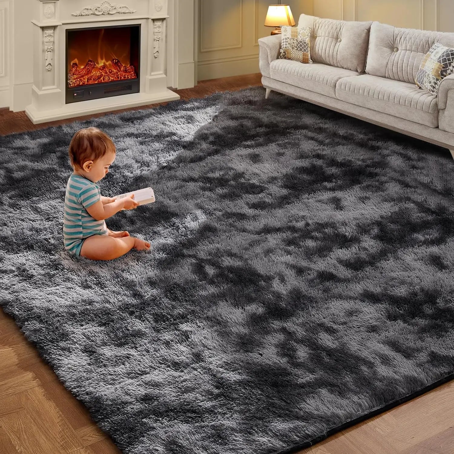 CASSSA™ Tie-Dye Plush Carpet