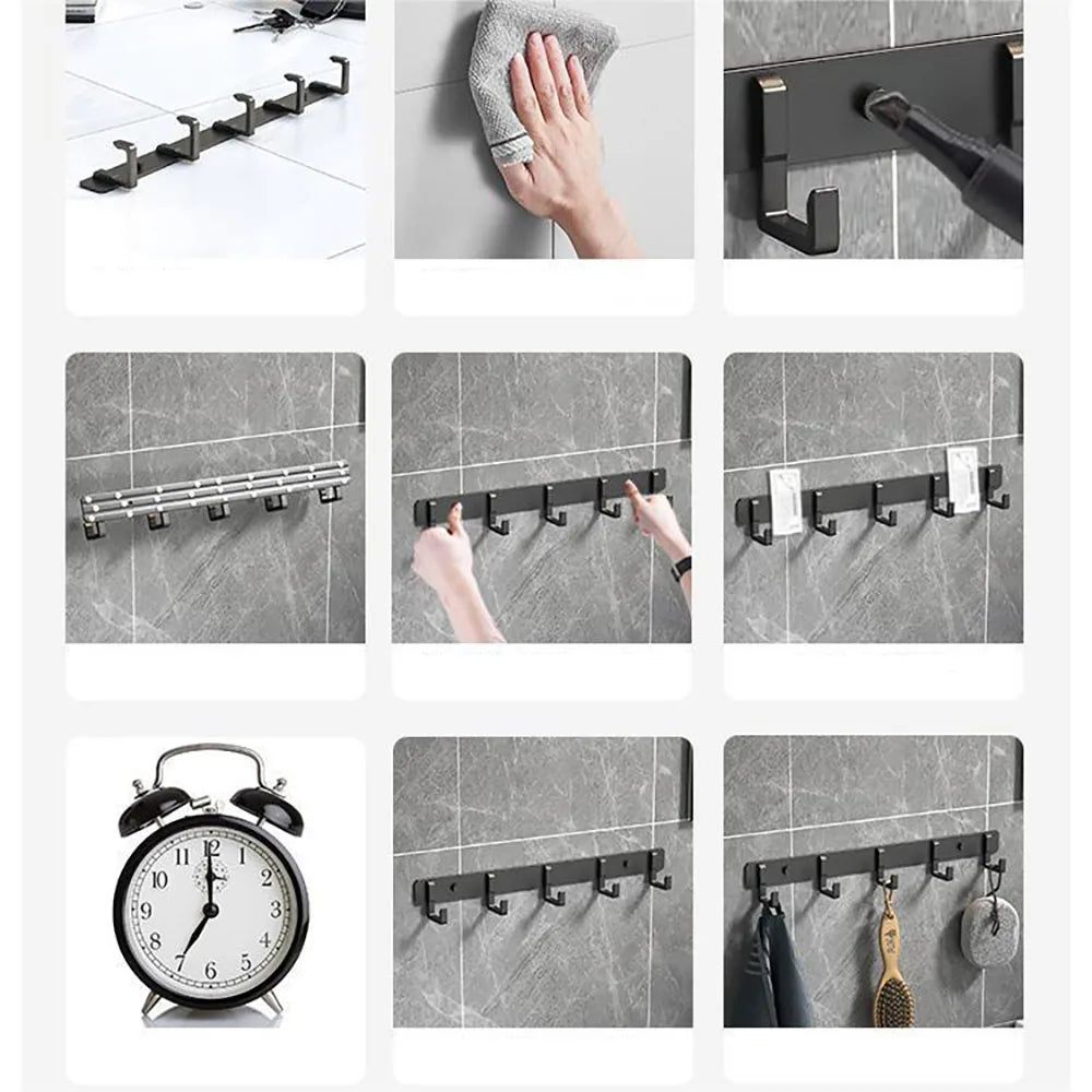 CasssaHeavy-Duty Wall Coat Rack with Hooks