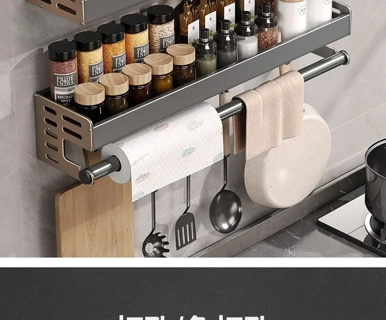 Casssa™ Wall-Mounted Kitchen Condiment Rack