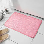 Casssa Embossed Velvet Memory Foam Cobblestone Floor Mat 🛁✨