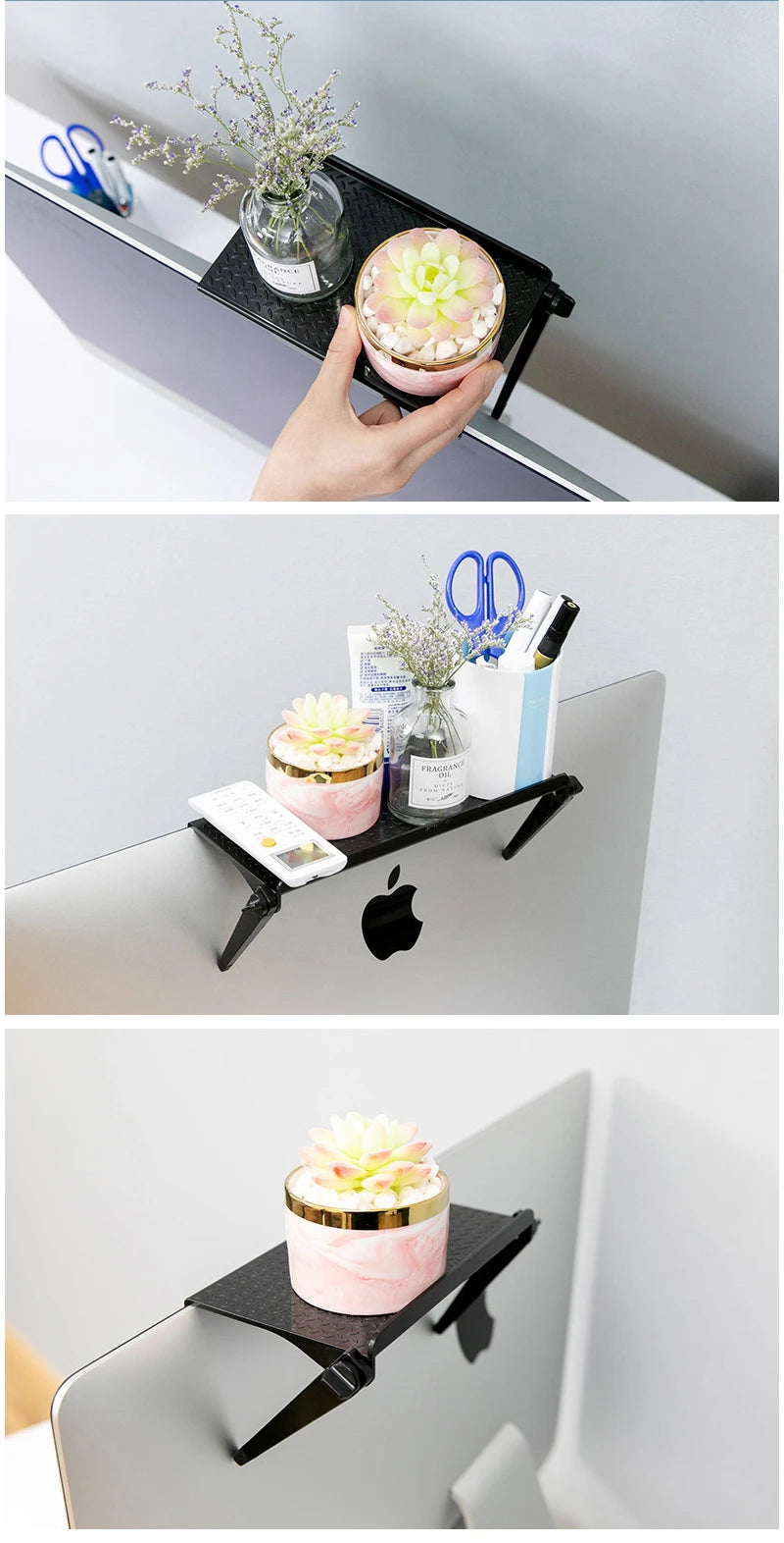 CasssaAdjustable TV Screen Top Storage Shelf