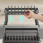 Casssa Adjustable Dish Drying Rack & Drainboard Organizer