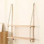 Casssa Wooden Floating Rope Shelves