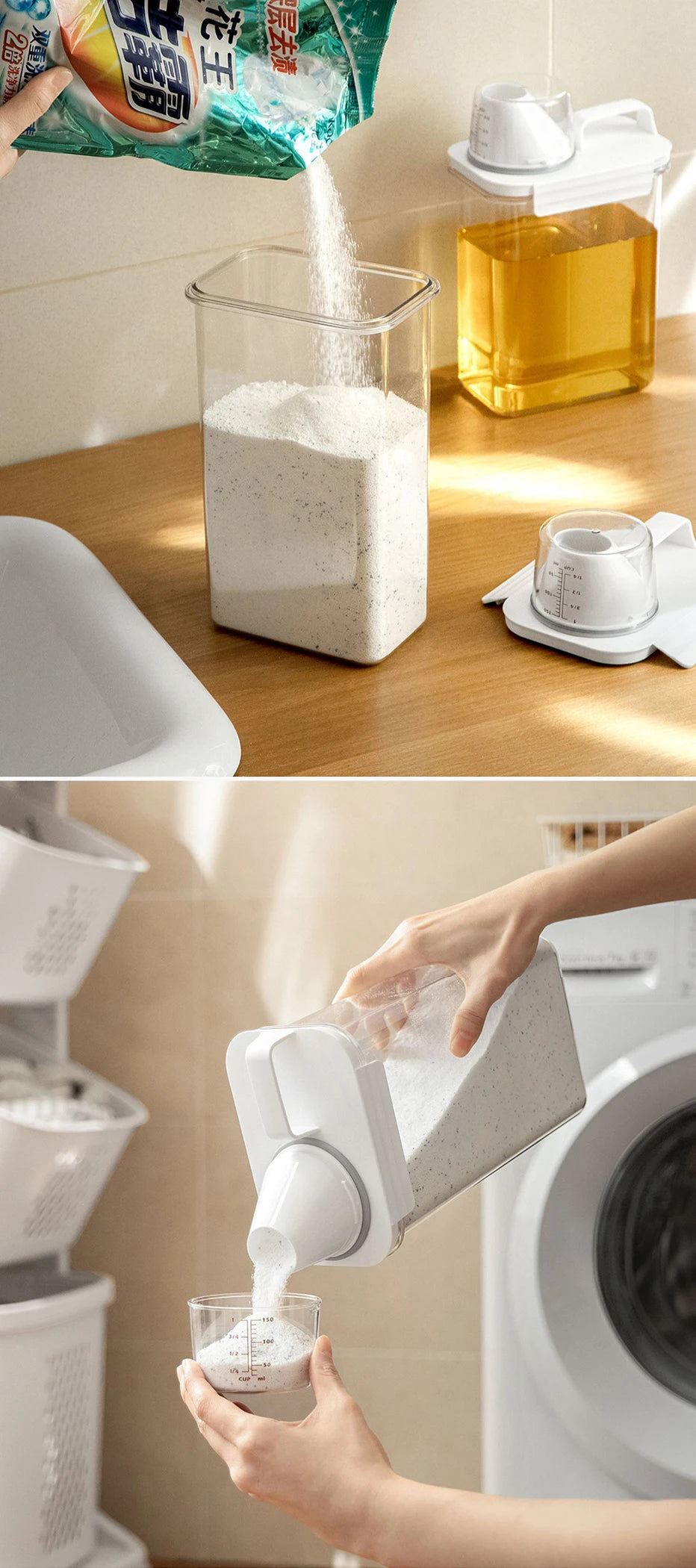 Casss Airtight Refillable Laundry Detergent Dispenser