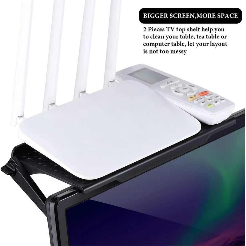CasssaAdjustable TV Screen Top Storage Shelf