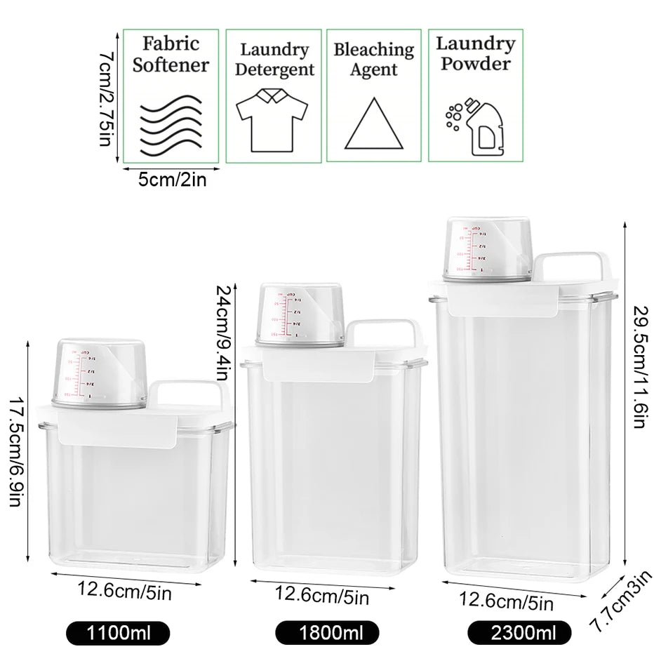 Casss Airtight Refillable Laundry Detergent Dispenser