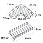 Casssa Floating Wall Shelf Metal Organizer