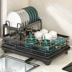 Casssa Adjustable Dish Drying Rack & Drainboard Organizer