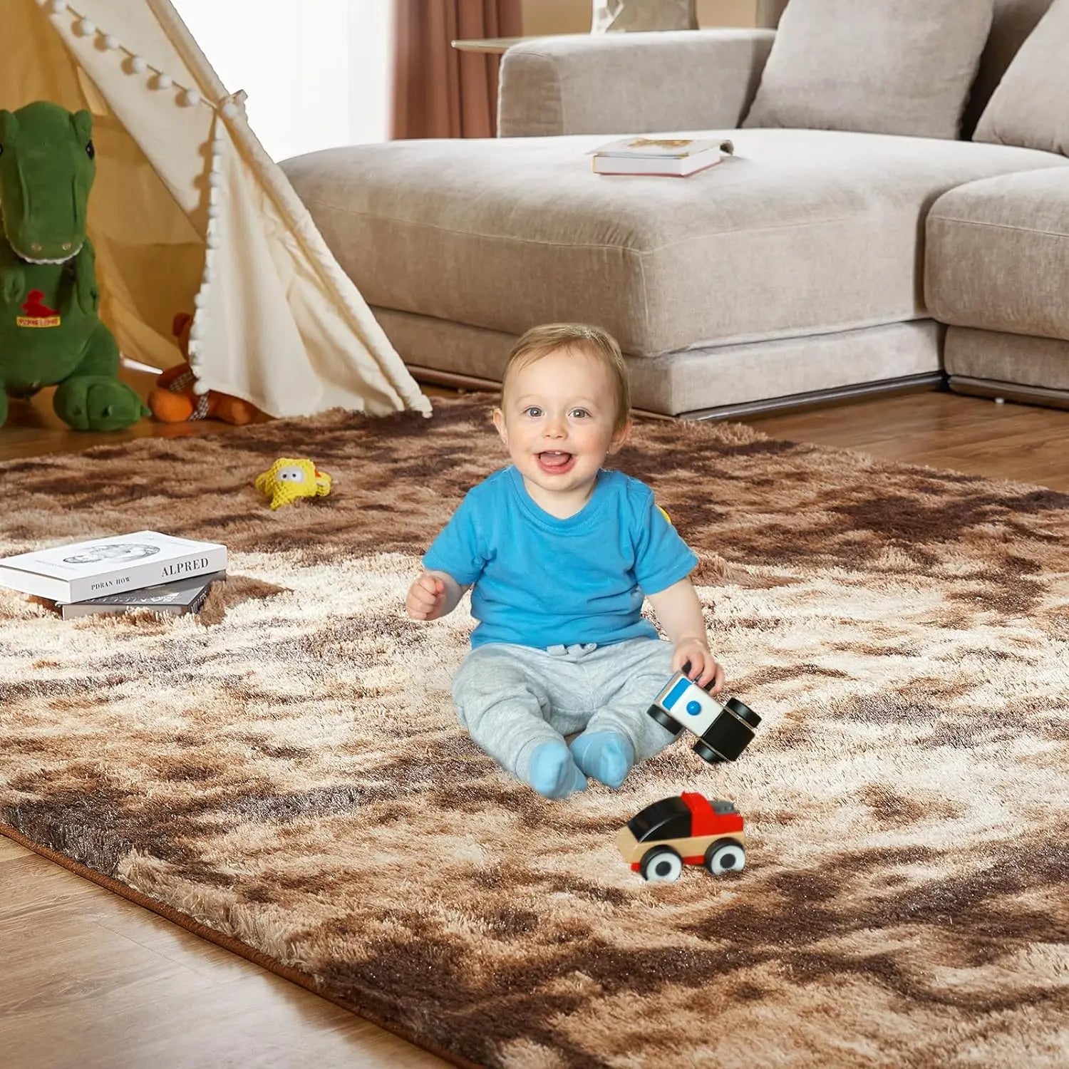 CASSSA™ Tie-Dye Plush Carpet