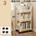 Casssa Multi-Layer Trolley Bookshelf & Storage Cabinet