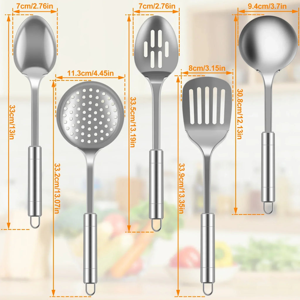 Casssa™ 5-Piece Stainless Steel Cooking Utensils Set