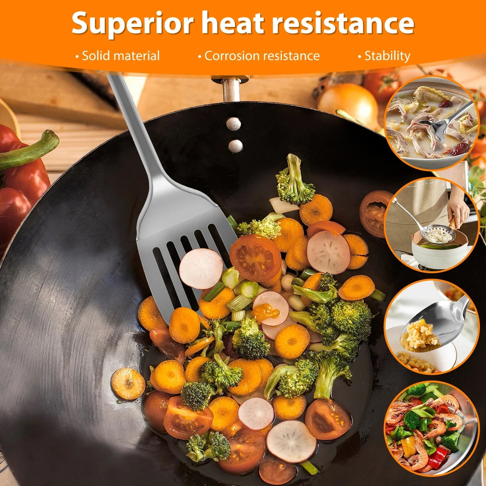 Casssa™ 5-Piece Stainless Steel Cooking Utensils Set