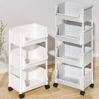Casssa Multi-Layer Trolley Bookshelf & Storage Cabinet