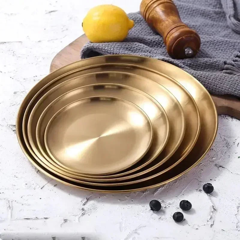 Casssa™ Gold Stainless Steel Plates